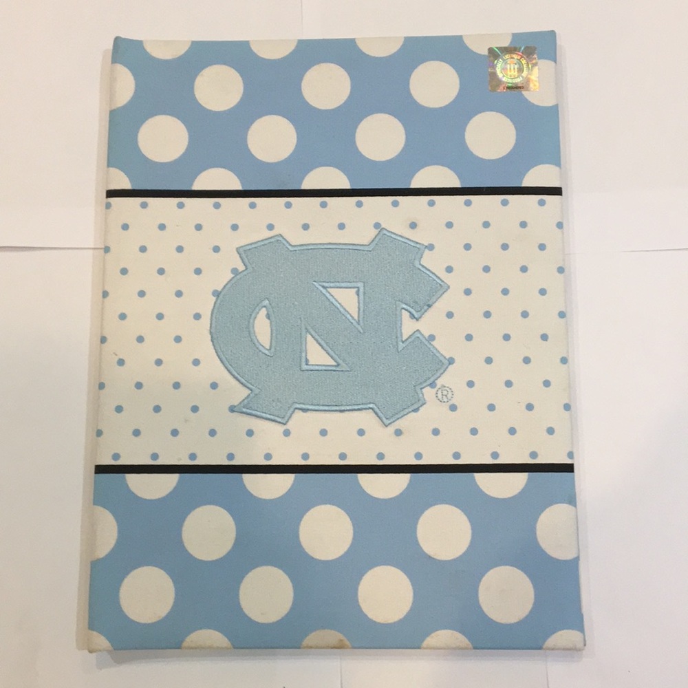 University of North Carolina fabric folder